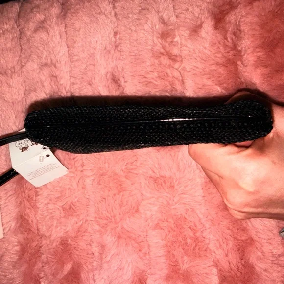 Coach Poppy Black Sequin Wristlet Clutch (NWT) with Box - Picture 9 of 10